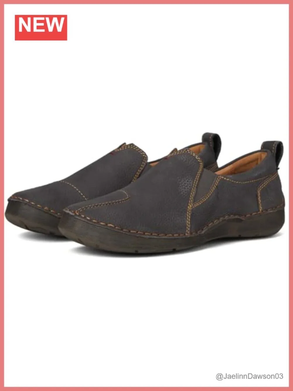 Leather Hand-Sewn Slip-On Loafers with Removable Insole